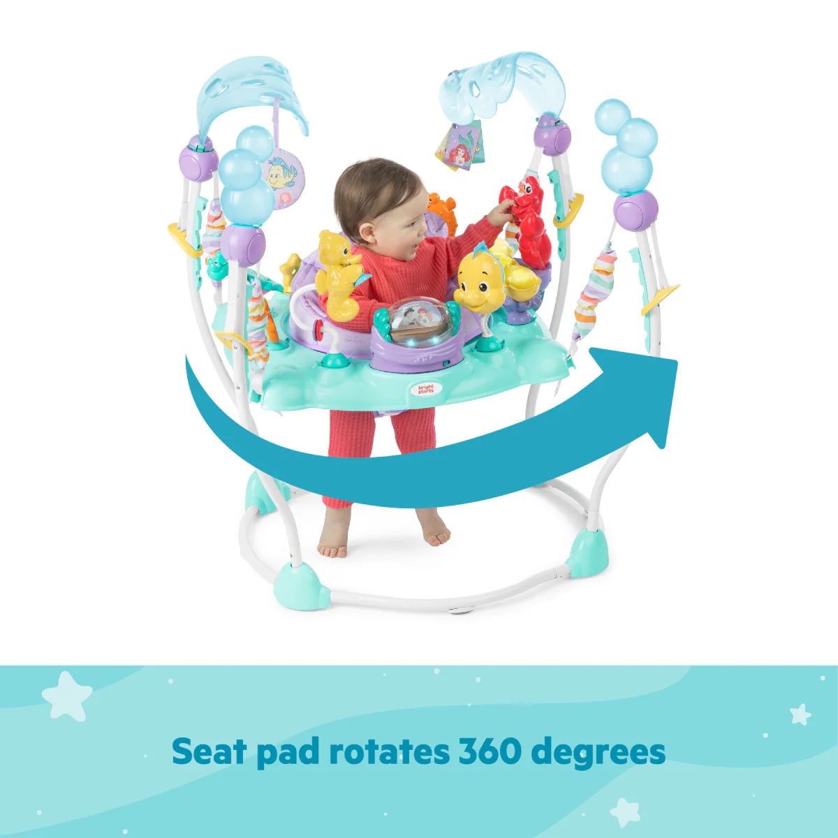 Bright Starts The Little Mermaid Sea of Activities Jumper - Blue - Image 3