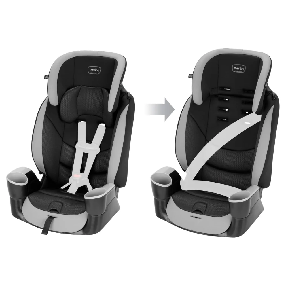 Evenflo Maestro Sport Harness Booster Car Seat - Black/Gray - Image 4