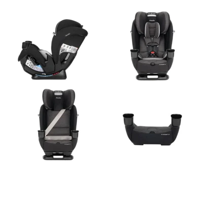 Evenflo All4Stages Slim 4-in-1 Convertible Car Seat- Gray/Black - Image 3