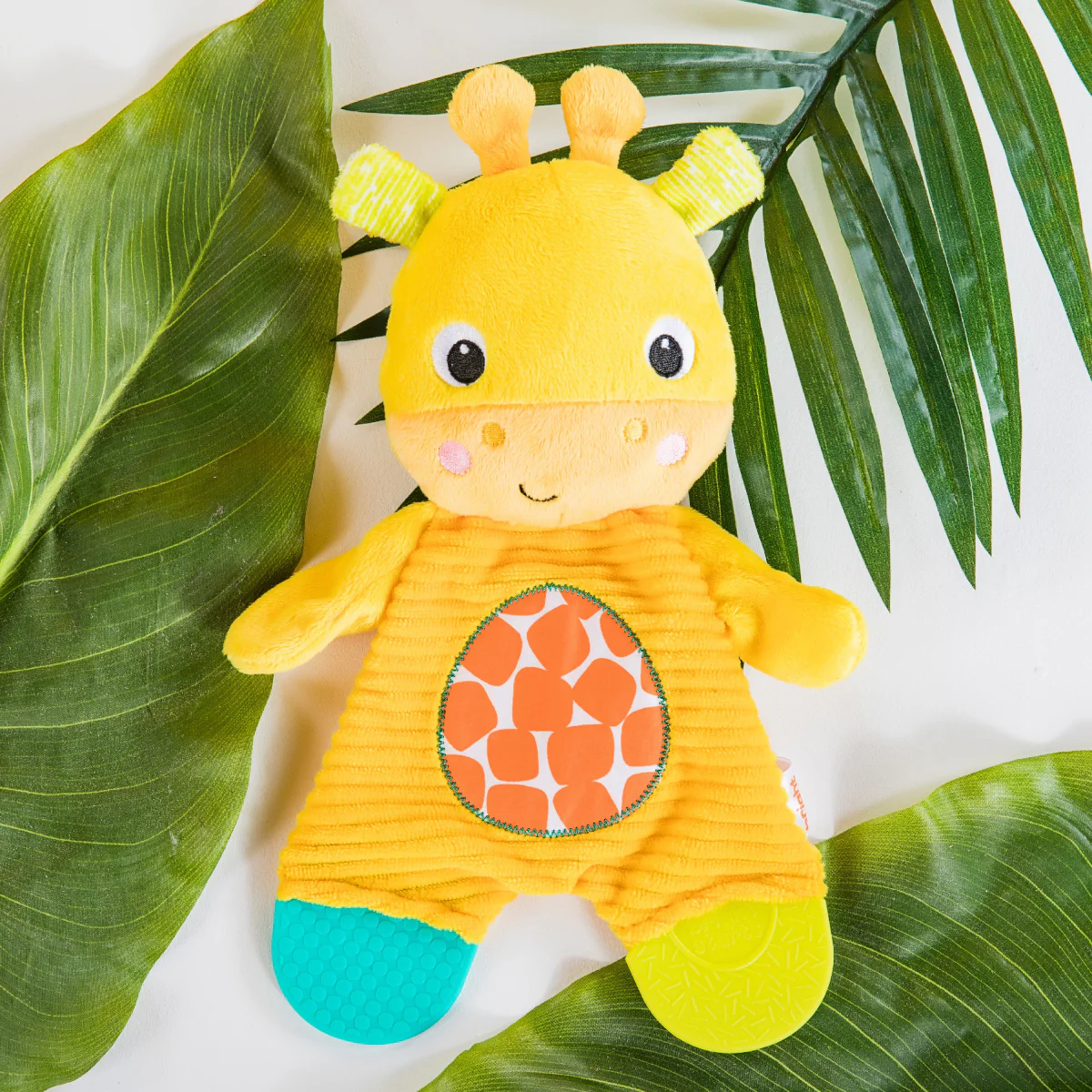Bright Starts Snuggle and Teethe Giraffe Plush Teether Toy - Yellow - Image 3