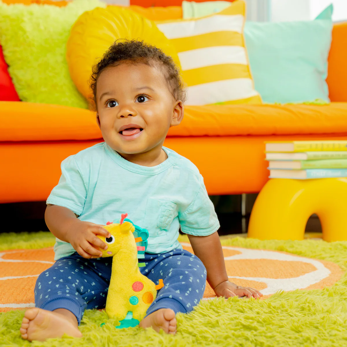 Bright Starts Tug Tunes Giraffe On-the-Go Toy - Yellow - Image 4