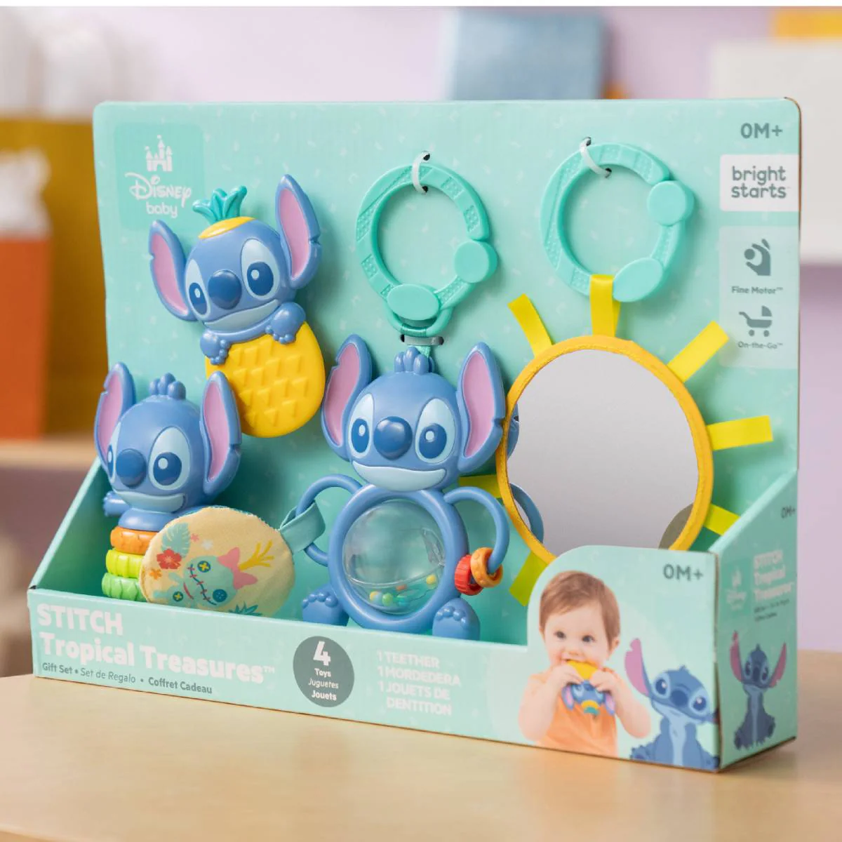 Disney Baby Bright Stars Stitch Tropical Treasures Gift Set (4 Pieces) - Image 2