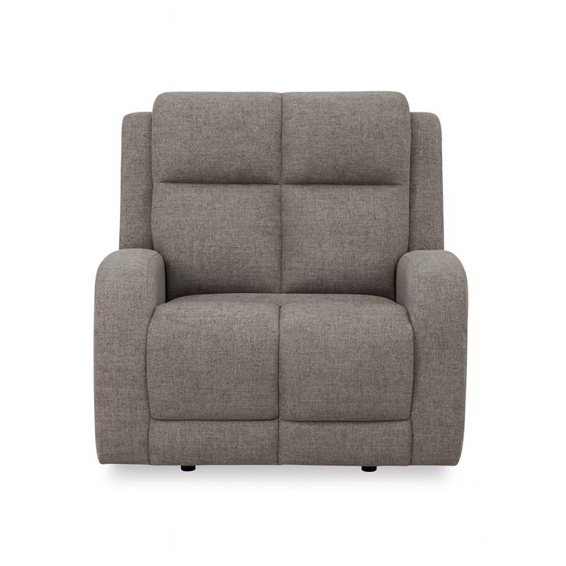Milan Dual Power Reclining Loveseat by Man Wah - Gray - Image 2
