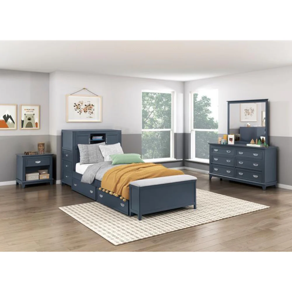 Youth Explorer Twin Bookcase Bedroom Set (4-Piece) by Homelegance - Image 12