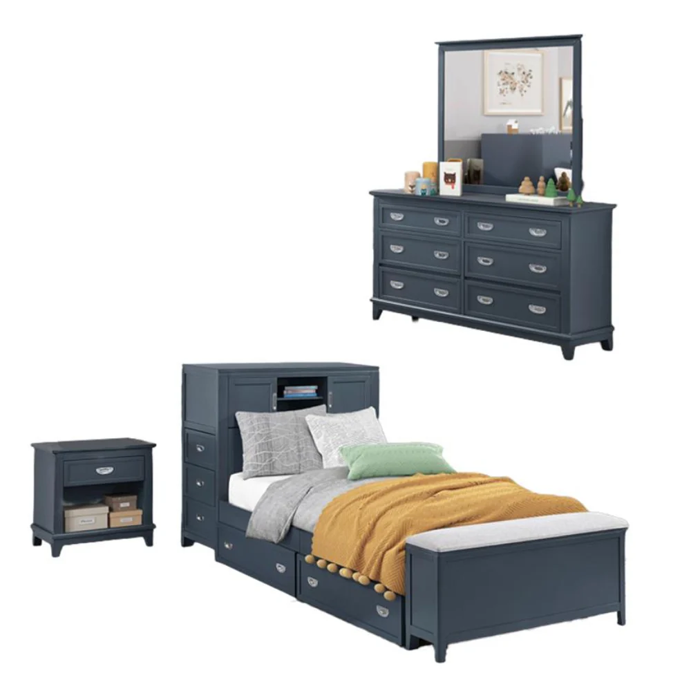 Youth Explorer Twin Bookcase Bedroom Set (4-Piece) by Homelegance - Image 13