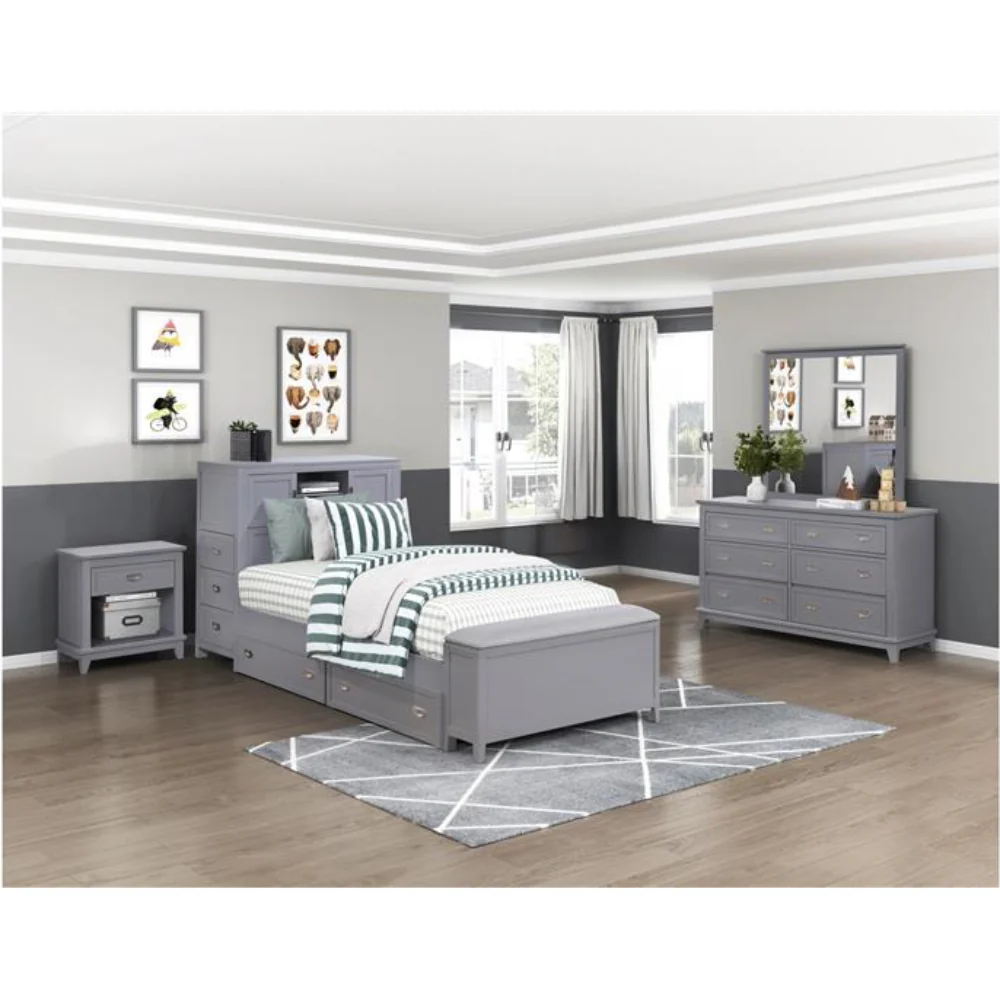 Youth Explorer Twin Bookcase Bedroom Set (4-Piece) by Homelegance - Image 19
