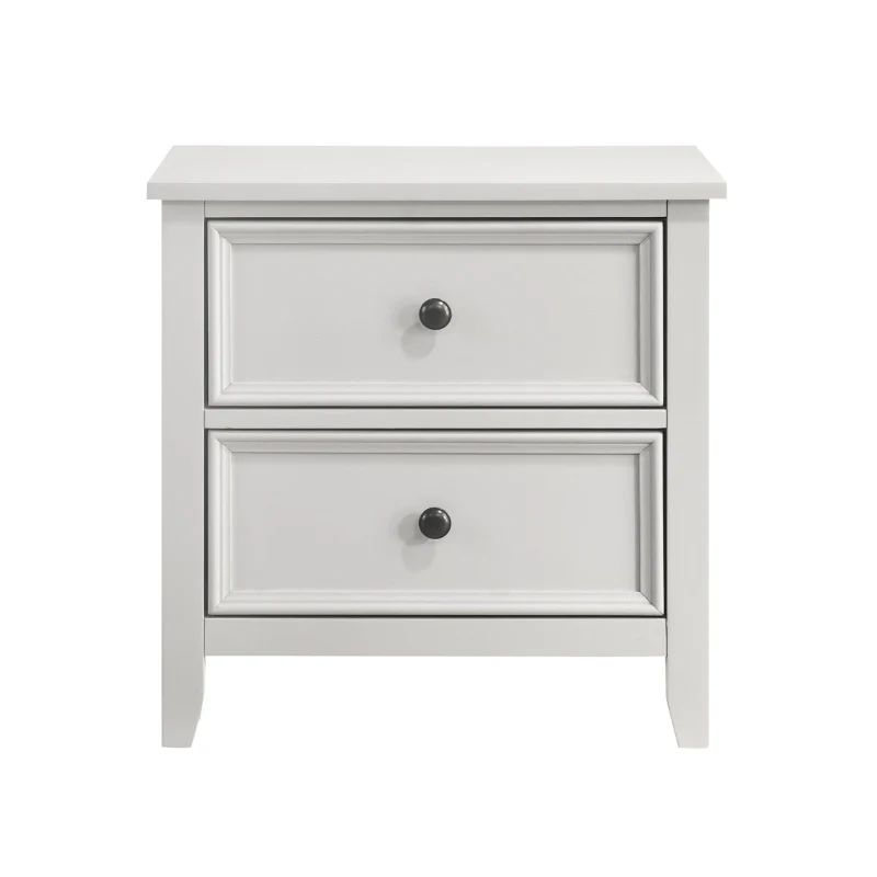 Denver Nightstand with 2-Drawers by Homelegance - White - Image 2