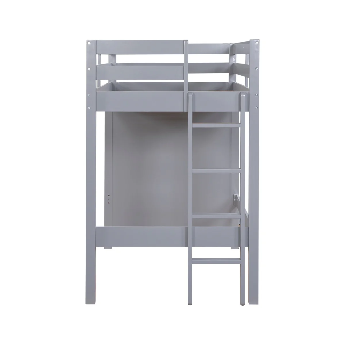 Youth Explorer Twin over Full Loft Bunk Bed with Chest and Hidden Desk by Homelegance - Gray - Image 6
