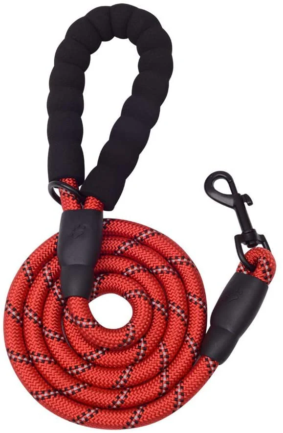 5 FT Thick Highly Reflective Dog Leash-Green - Image 2
