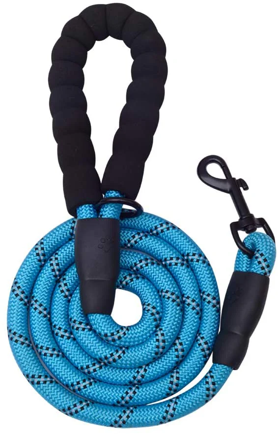 5 FT Thick Highly Reflective Dog Leash-Pink - Image 5