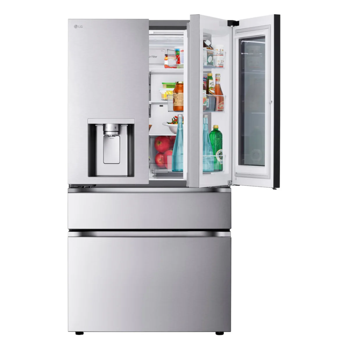 LG LF29S8365S 29 cu. ft. Smart InstaView Standard-Depth MAX French Door Refrigerator - Silver - Image 9