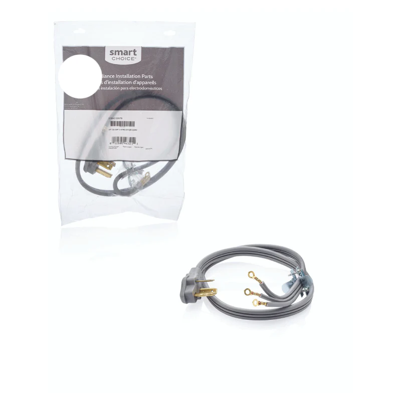 NDA 4' 30 AMP 3 Wire Cord Bagged - Gray - Image 2