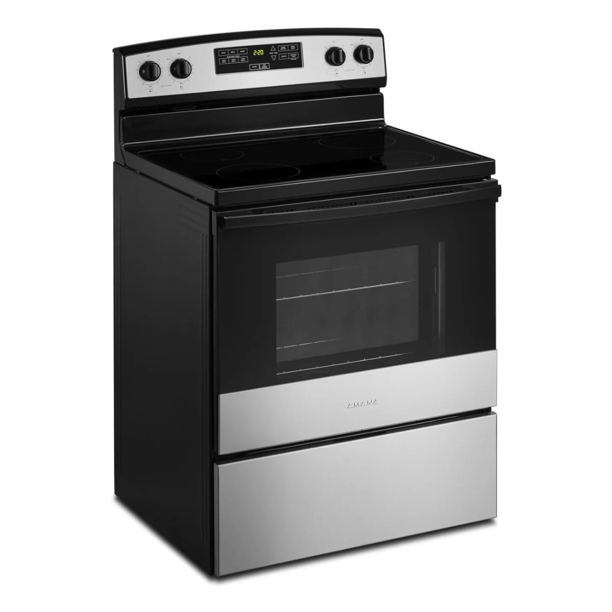 Amana AER6303MMS 4.8 cu. ft. Freestanding Electric Range with Extra-Large Oven Window - Silver - Image 2