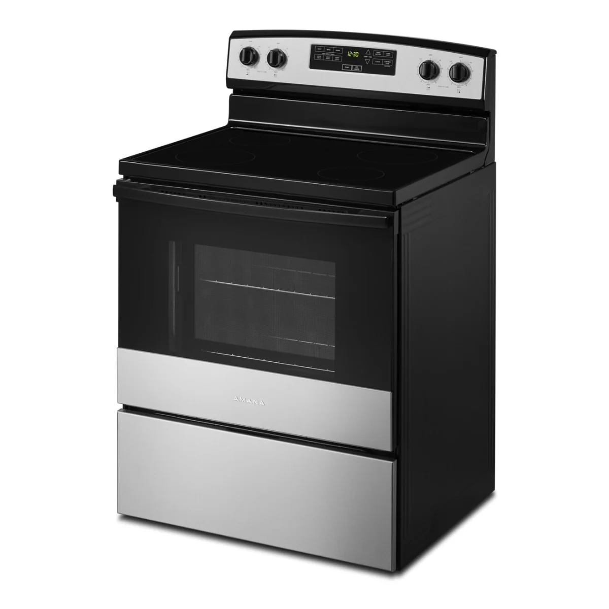 Amana AER6303MMS 4.8 cu. ft. Freestanding Electric Range with Extra-Large Oven Window - Silver - Image 3