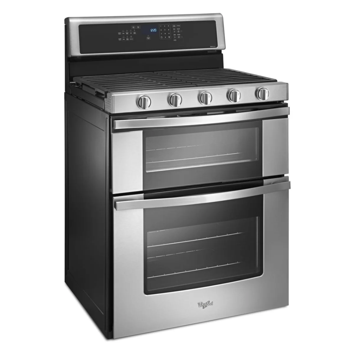 Whirlpool WGG745S0FS 6 cu. ft. Self-Cleaning Freestanding Double Oven Gas Convection Range - Silver - Image 2
