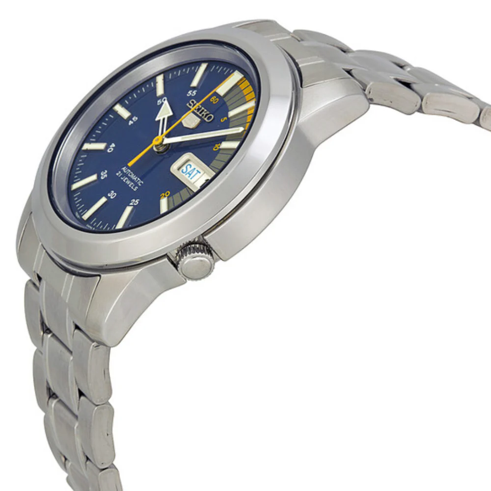 Seiko Men's 38mm Silver Bracelet Watch - Blue Dial - Image 2