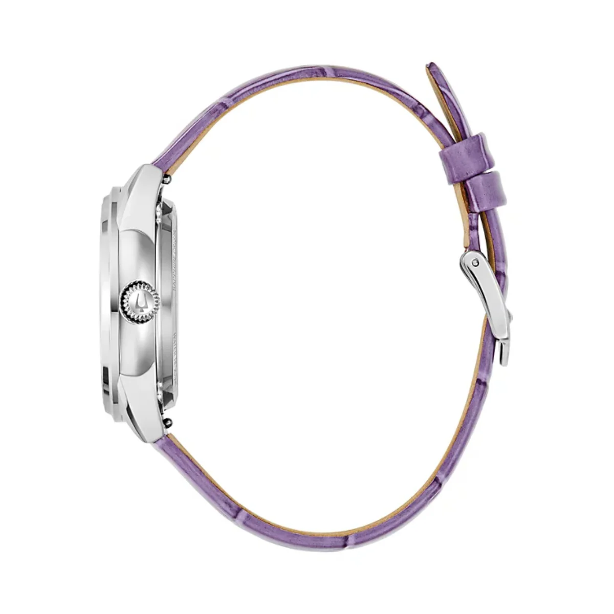 Bulova Sutton Women's 34.5mm Analog Purple Strap Watch - Pearl Dial - Image 2