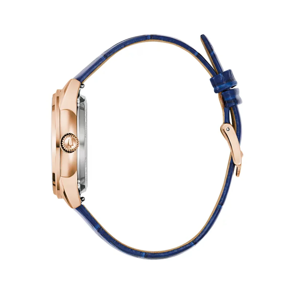 Bulova Sutton Automatic Women's 34.5mm Analog Blue Strap Watch - Pearl Dial - Image 2