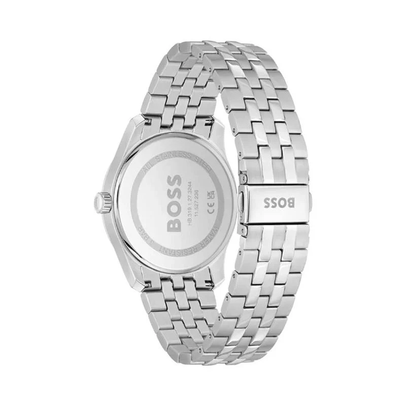 Hugo Boss Principle Men's 41mm Silver Bracelet Watch - Gray - Image 3