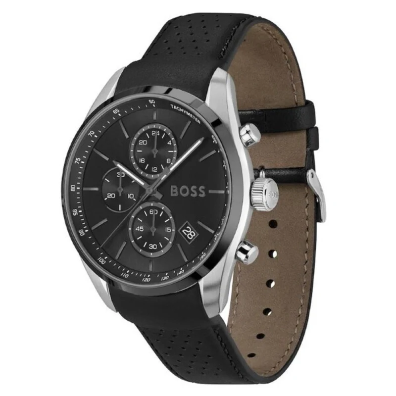 Hugo Boss Grand Prix 44 Men's 44.5mm Strap Watch - Black - Image 2