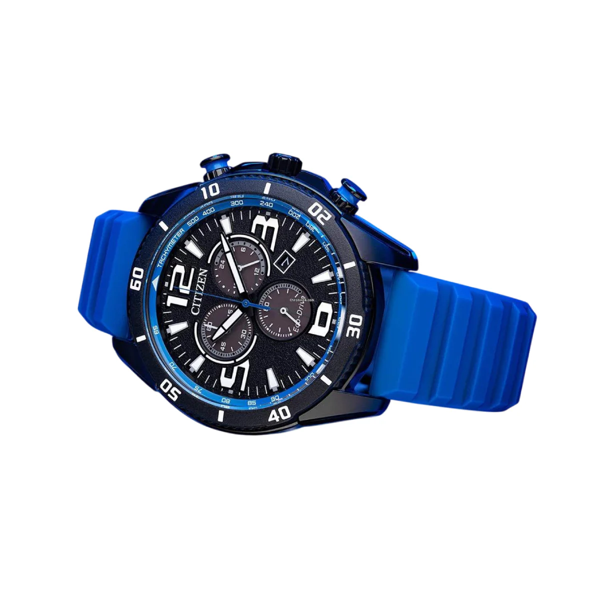 Citizen Eco-Drive Brycen Men's 44.8mm Blue Strap Analog Watch - Black Dial - Image 3