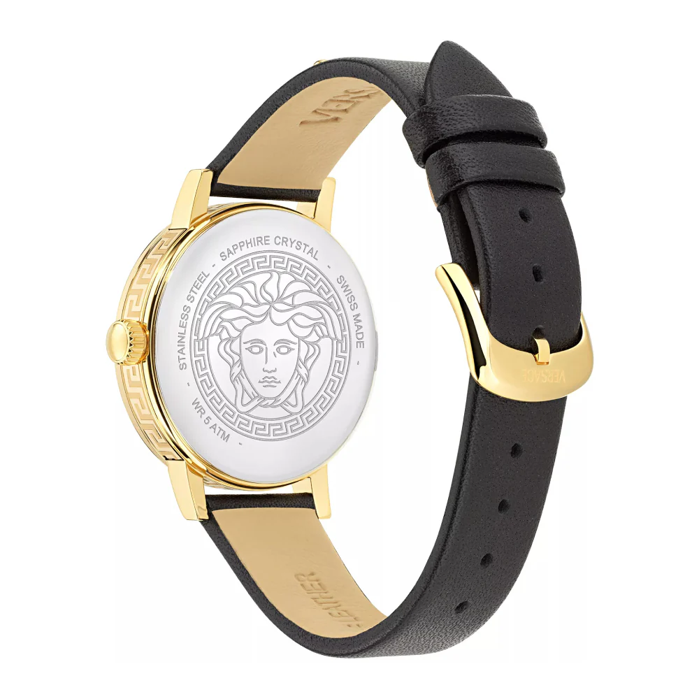 Versace Greca Fortuna Women's 35mm Strap Watch - Black - Image 2