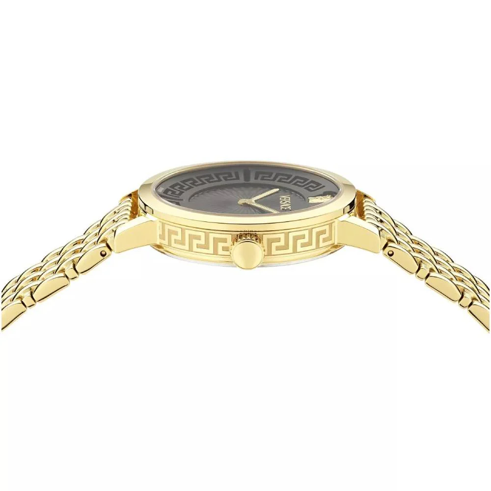 Versace Greca Fortuna Women's 35mm Gold Bracelet Watch - Black Dial - Image 2
