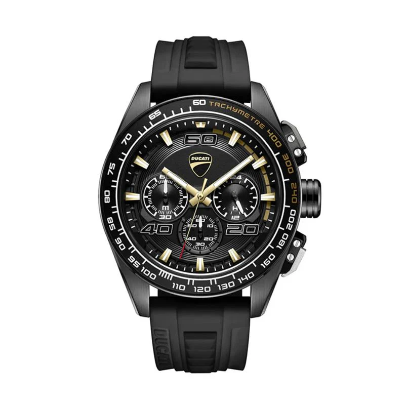 Ducati Men's 44mm Chronograph Strap Watch - Black Dial - Image 5