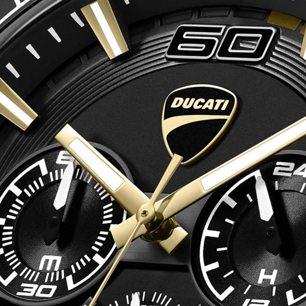 Ducati Men's 44mm Chronograph Strap Watch - Black Dial - Image 8
