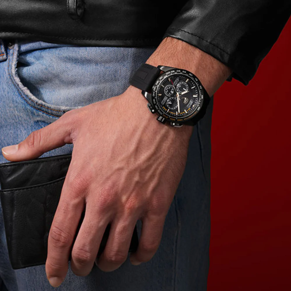 Ducati Men's 44mm Chronograph Strap Watch - Black Dial - Image 9