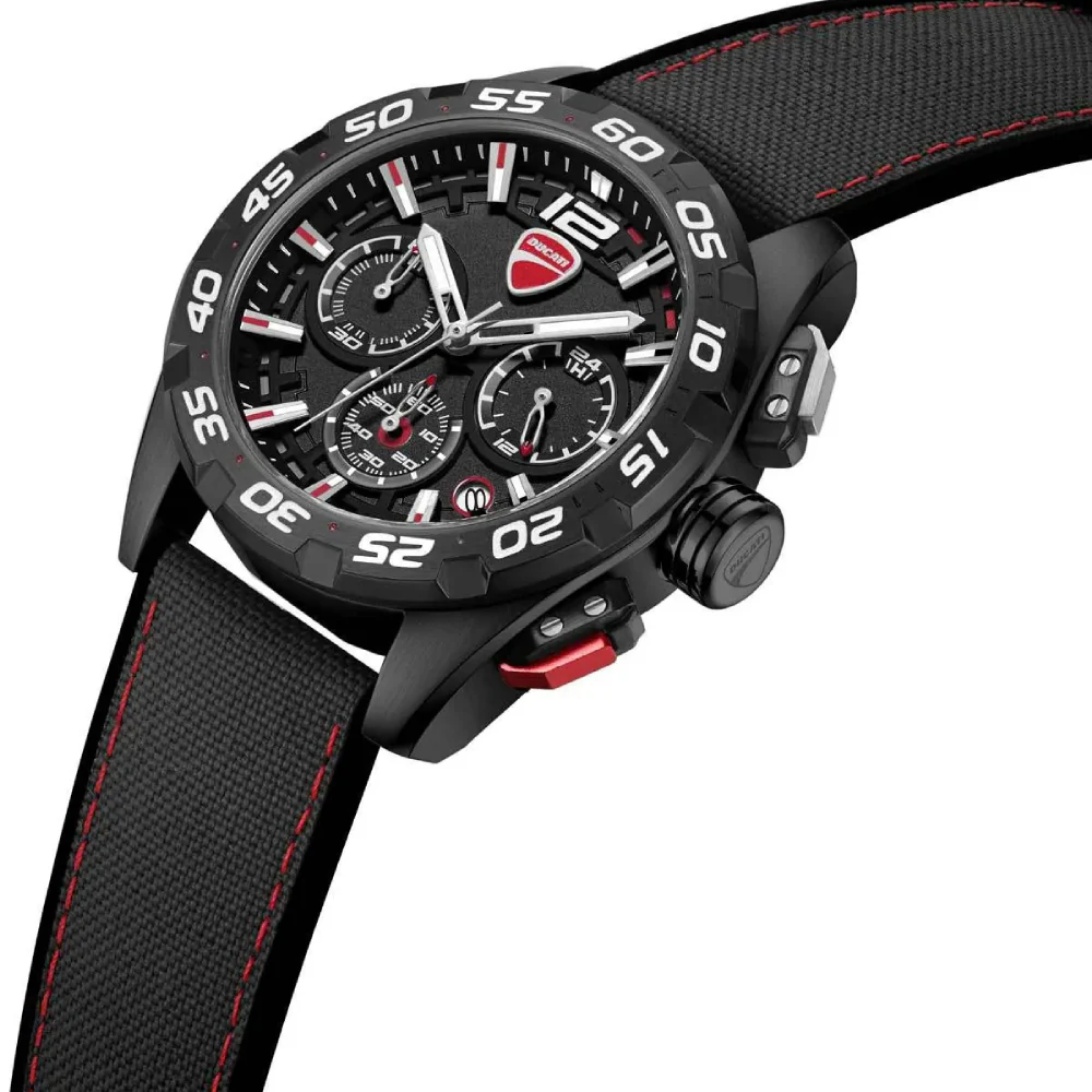 Ducati DT012 Men's 42mm Strap Watch - Black - Image 2