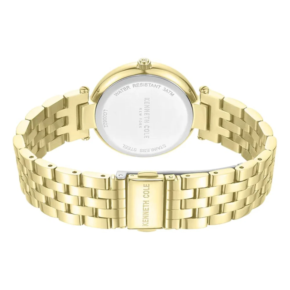 Kenneth Cole New York Classic Women's 32mm Gold Bracelet Watch - Blue Dial - Image 2