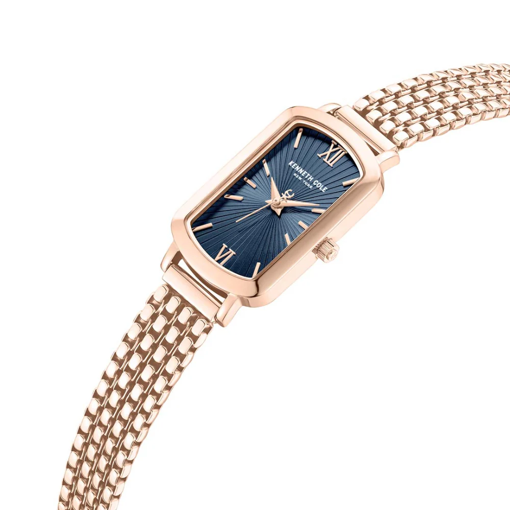 Kenneth Cole New York Women's 22mm Rose Gold Bracelet Watch - Blue Dial - Image 2
