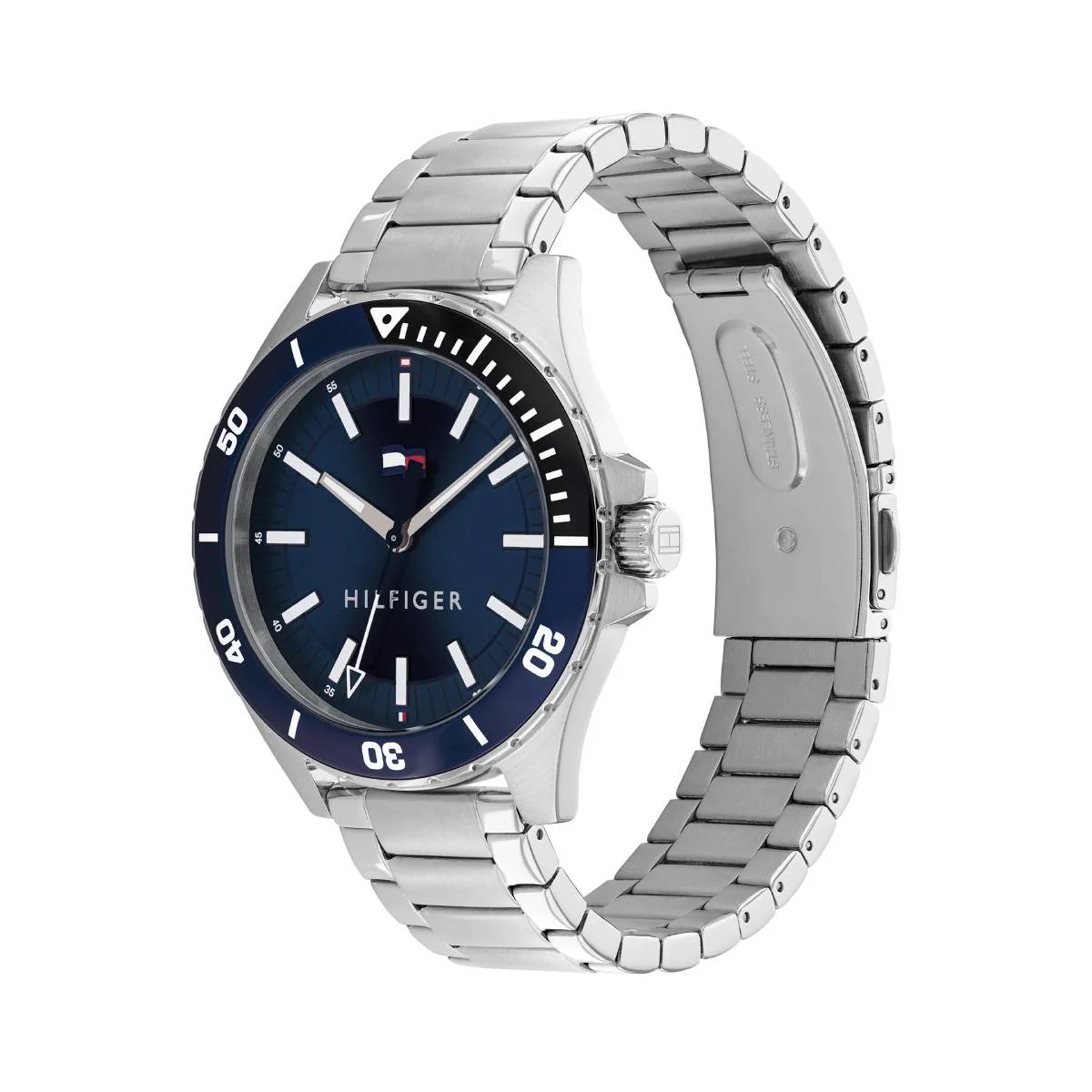 Tommy Hilfiger Logan Men’s 43mm Analog Silver Bracelet Watch - Blue Dial - Image 2