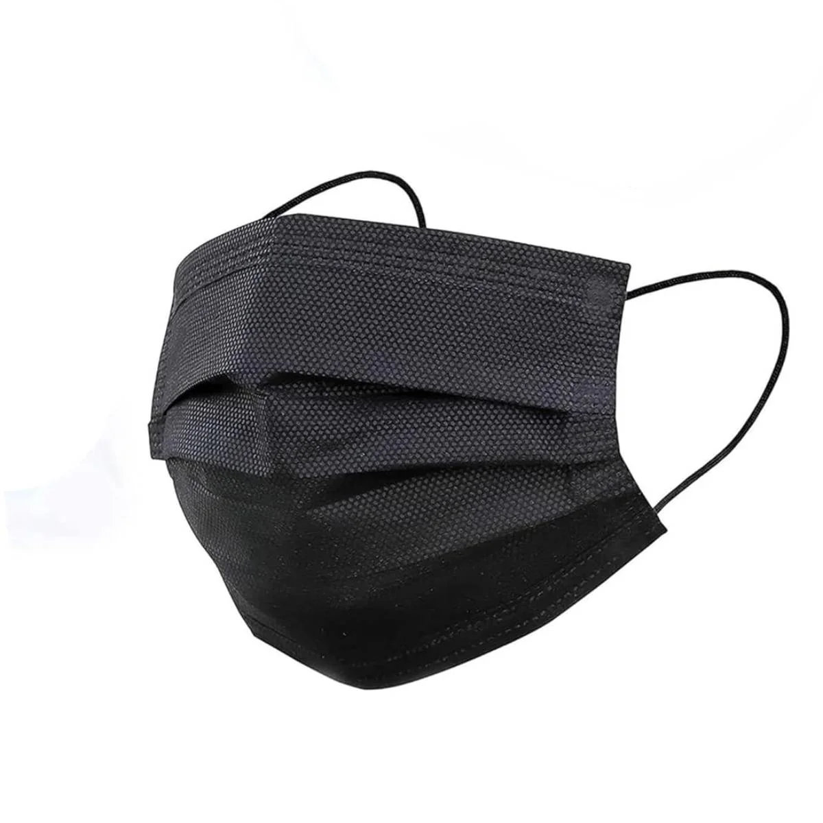 Altatac 3 Layer Face Mask with Ear Loops (50 Pieces) - Black - Image 2
