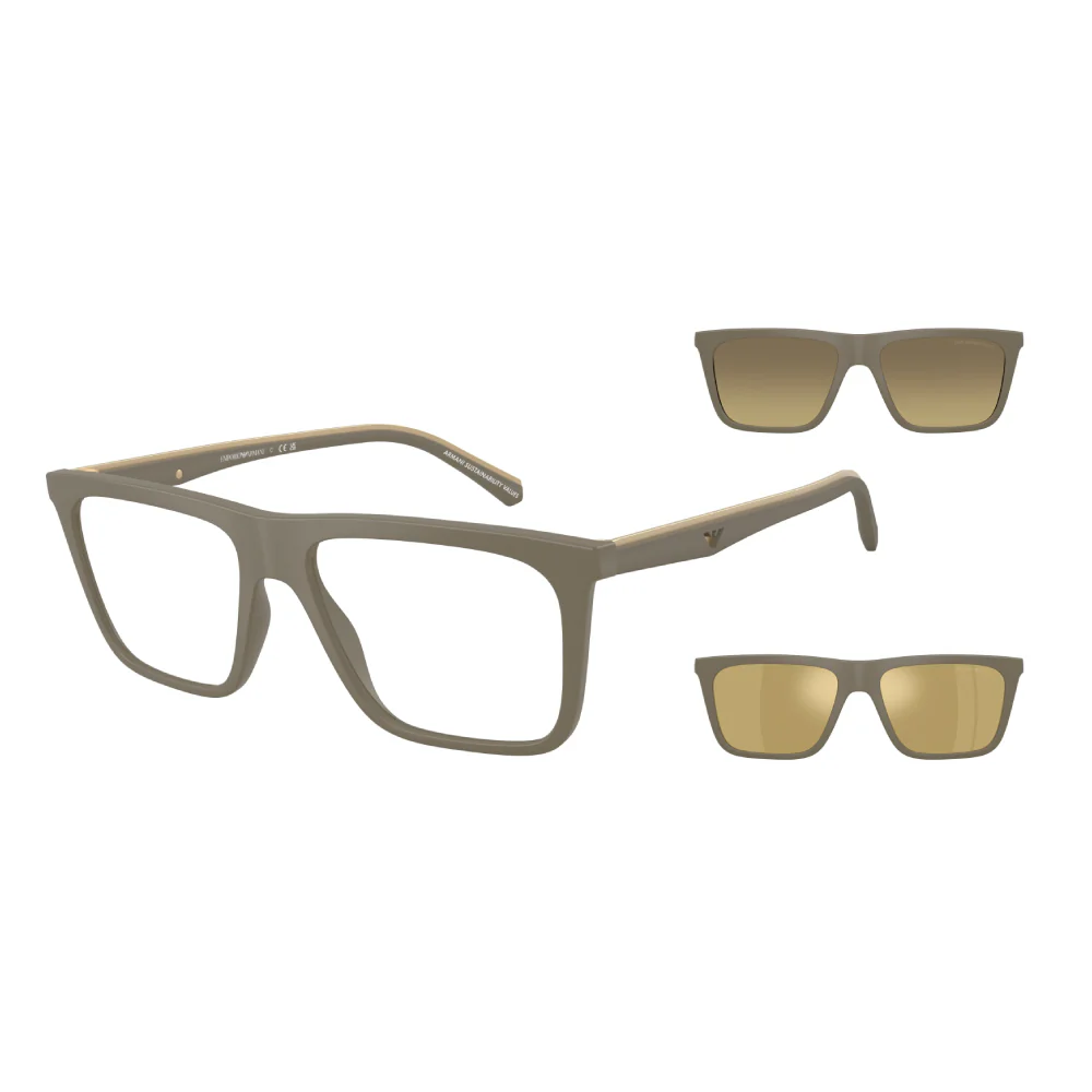 Emporio Armani EA4258 Men's Square Clip on Sunglasses