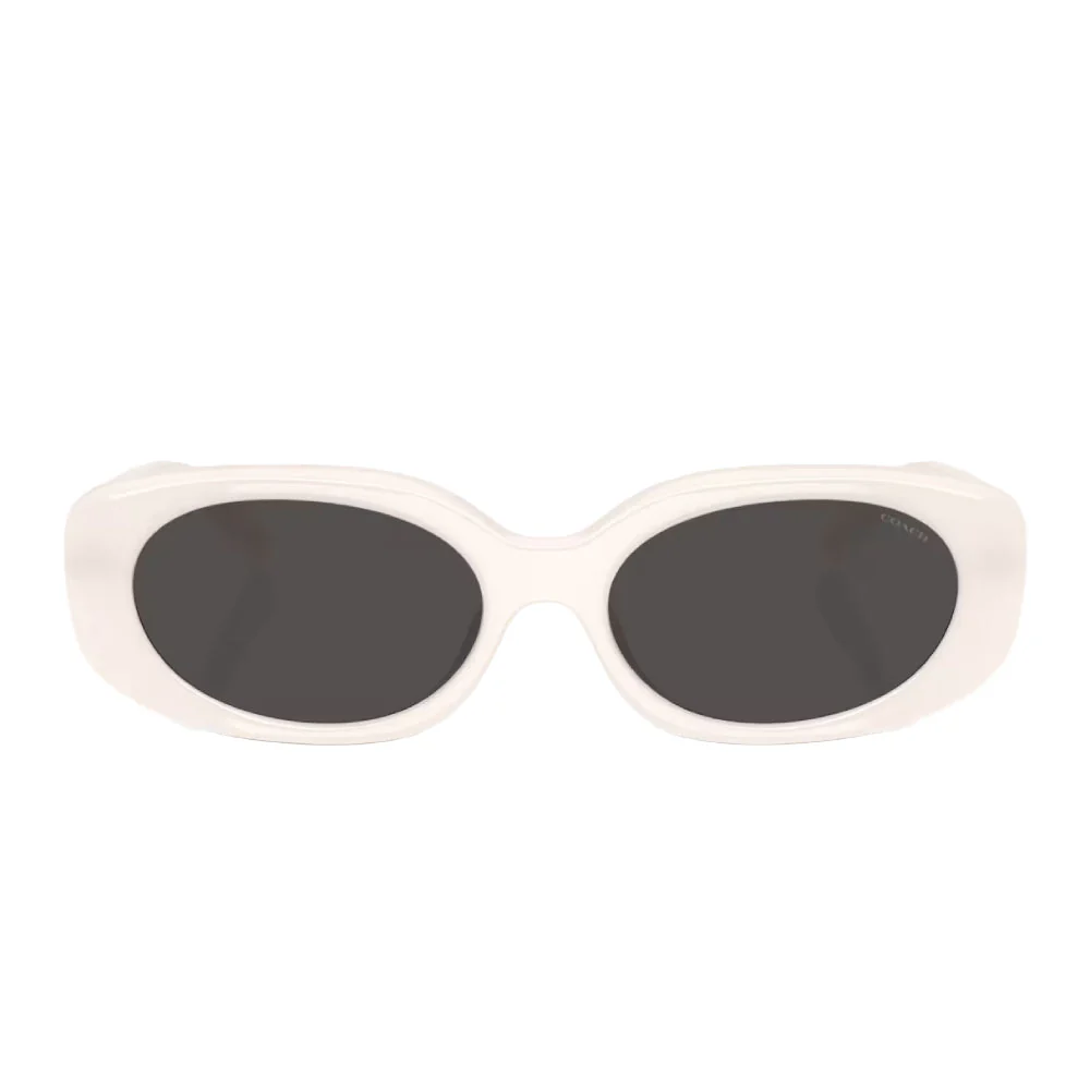 Coach HC8443D Women's Oval Solid Color Sunglasses - Image 2