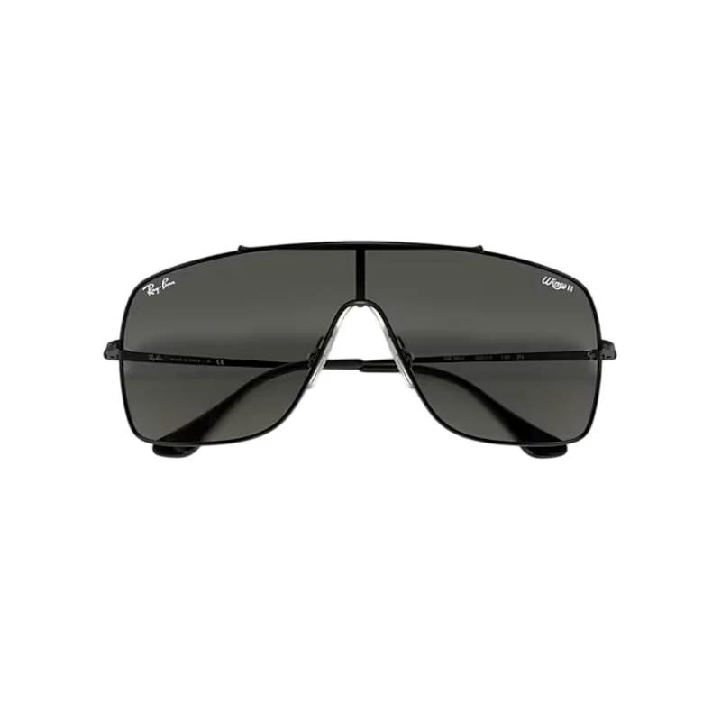 Ray-Ban Wings II 0RB369711/35 Unisex Square Gradient Sunglass - Black/Gray - Image 3