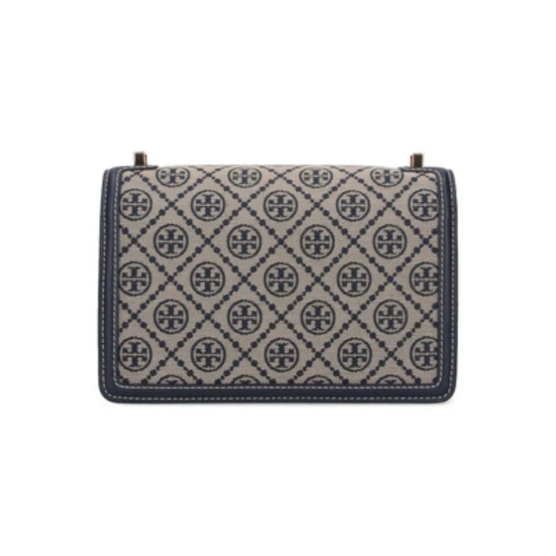 Tory Burch Monogram Shoulder Bag - Gray/Blue - Image 2