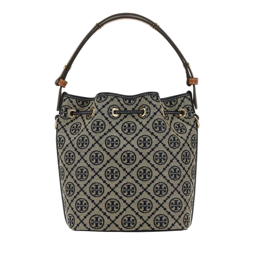 Tory Burch Monogram Bucket Bag- Gray/Black - Image 2