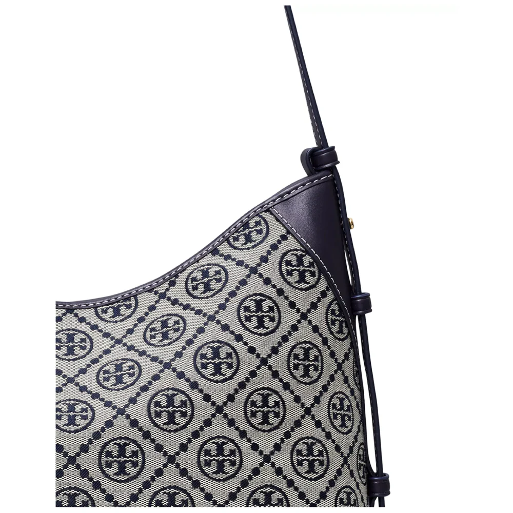 Tory Burch Monogram Medium Shoulder Bag - Gray/Black - Image 3