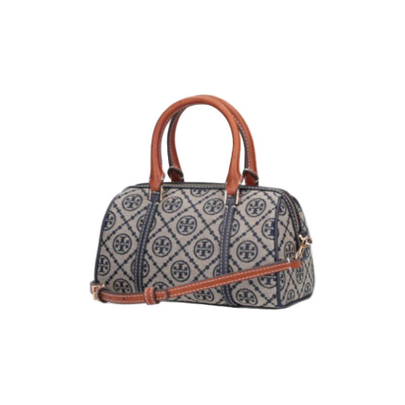 Tory Burch Mini Monogram Barrel Bag - Blue/Gray - Image 2