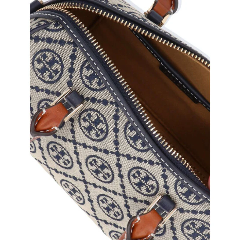 Tory Burch Mini Monogram Barrel Bag - Blue/Gray - Image 3