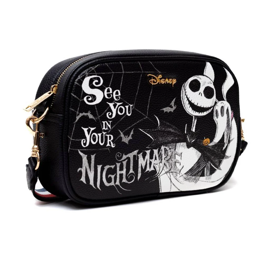 WondaPop Designer Series 6.25" Disney See You Before Christmas see you Crossbody Purse - Black - Image 2