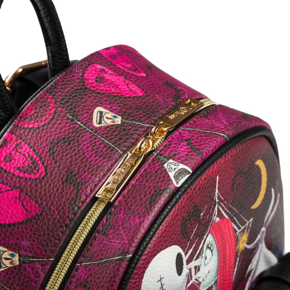 WondaPop Disney Nightmare Before Christmas Jack and Sally 11" Mini Backpack - Red/Black - Image 3