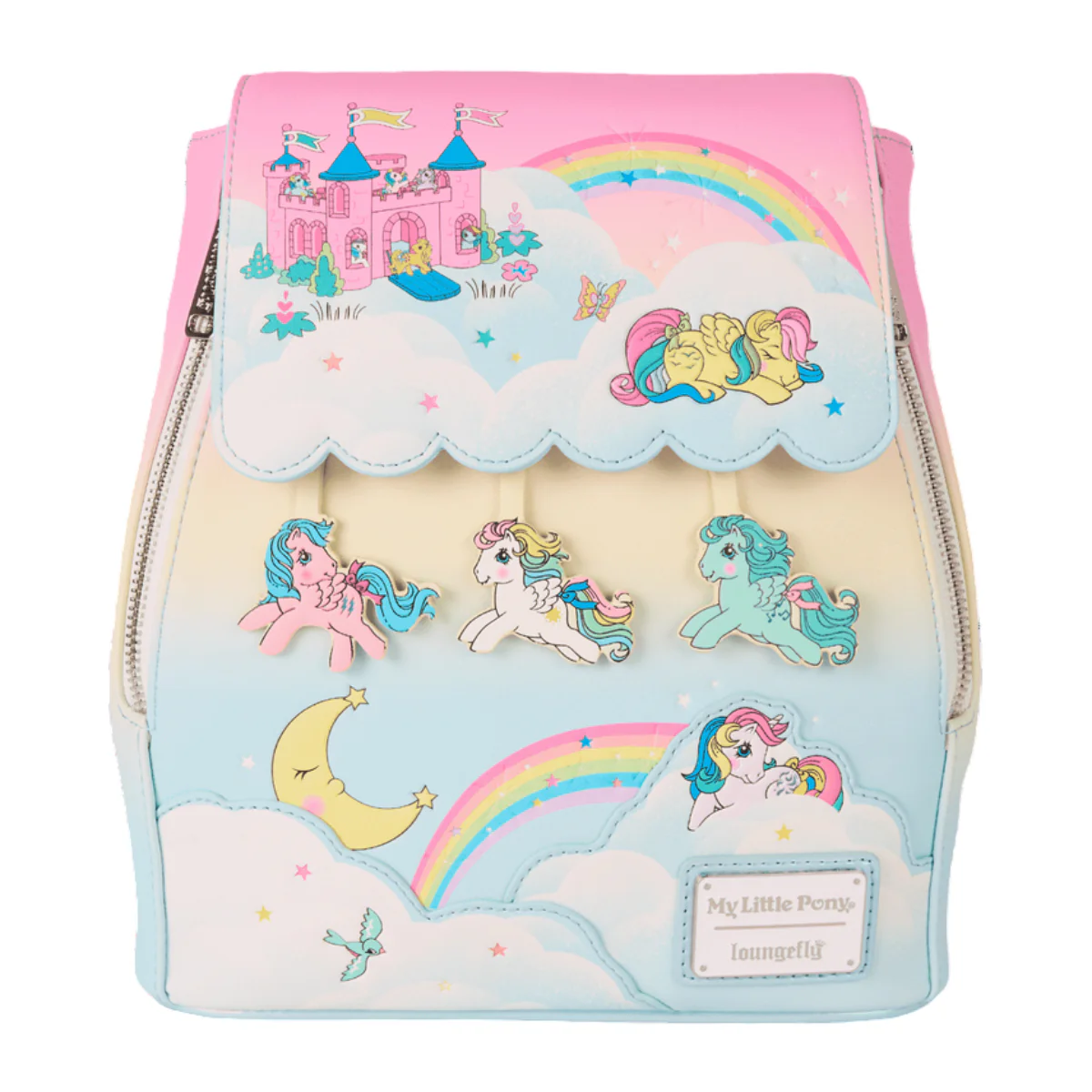 Loungefly My Little Pony Equestria Drawstring Mini Backpack with Adjustable Strap