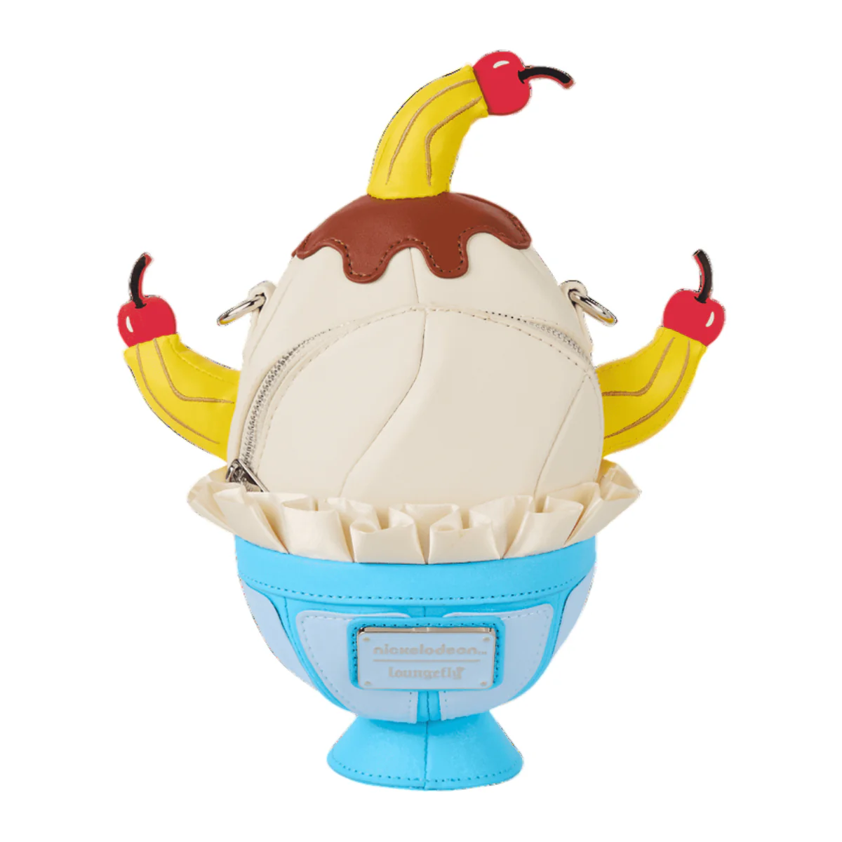 Loungefly SpongeBob Squarepants Goofy Goober Ice Cream Sundae Figural Crossbody Bag with Adjustable Strap - Image 3