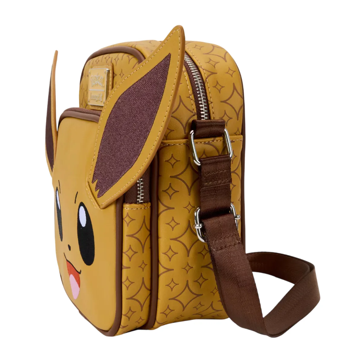 Loungefly Pokemon Eevee Cosplay Passport Crossbody Bag with Adjustable Strap - Brown - Image 2