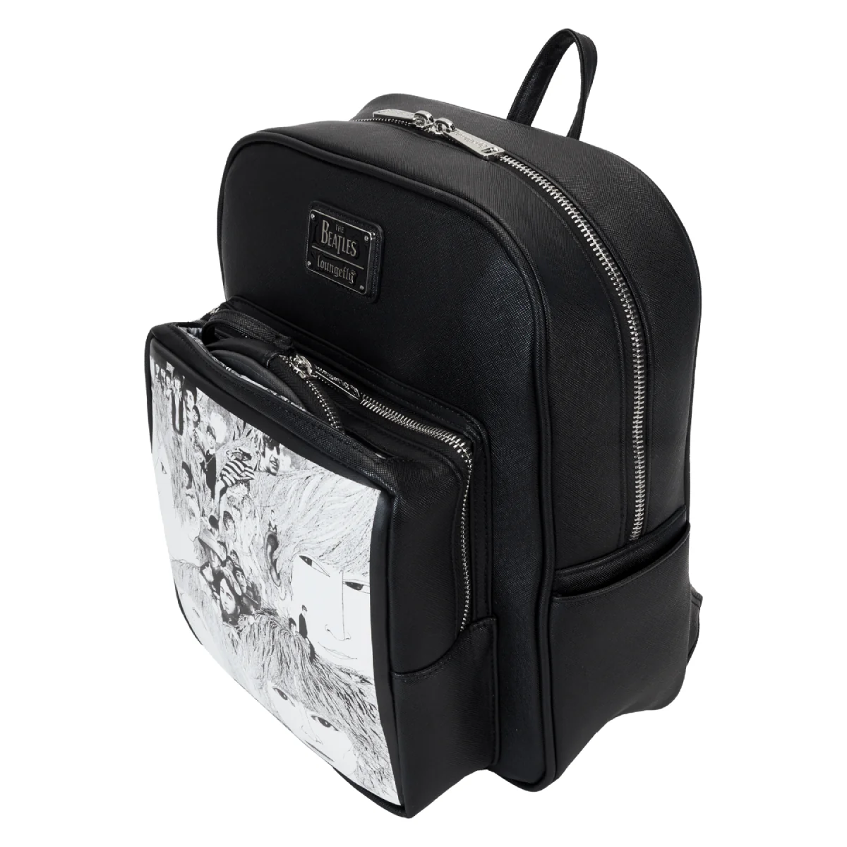 Loungefly The Beatles Revolver Album with Record Pouch Mini Backpack - Black - Image 2