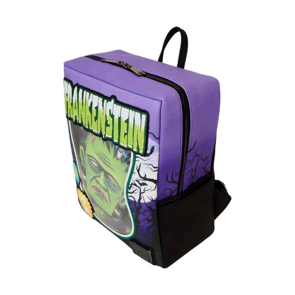 Loungefly Disney Universal Monsters Frankenstein Neon Mask Mini Backpack - Purple/Black - Image 3